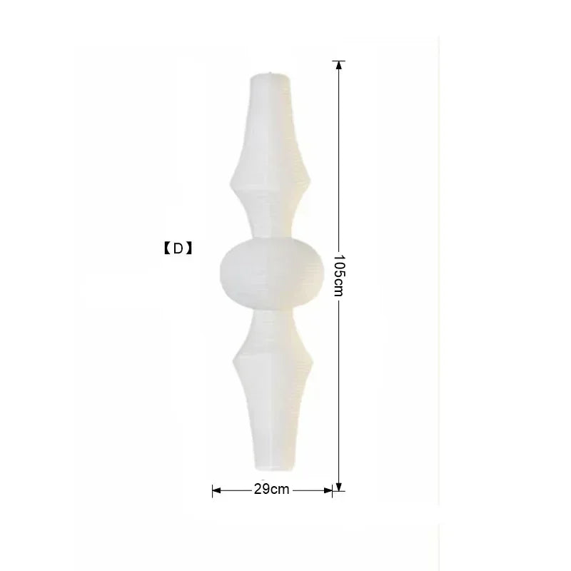 DecorBites™ Japanese Wabi Sabi Pendant Light LED E27 Noguchi Akari Rice Paper Ceiling Hanging
