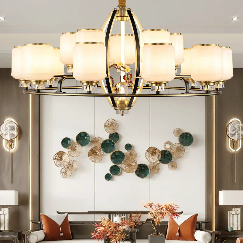 DecorBites™ Luxe Jade Chandelier for Living Room and Villa Hall
