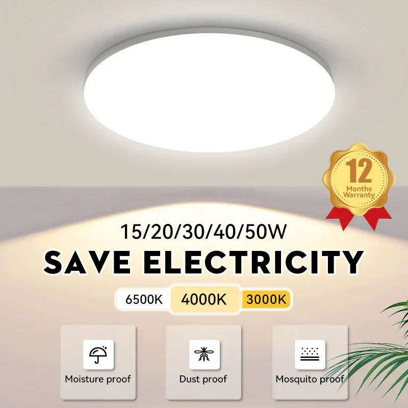 DecorBites™ LED Ceiling Chandelier: Modern 220V Living Room Light Fixture with Ultrathin Design