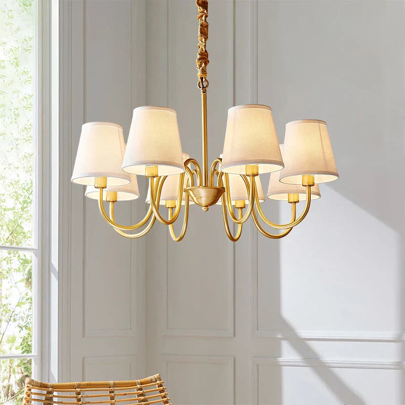DecorBites™ Copper American Chandelier: Modern Luxury for Living Room, Bedroom, and Restaurant