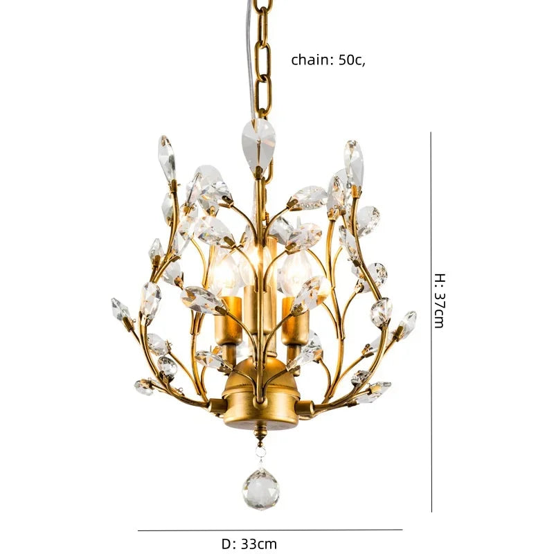 DecorBites™ Crystal Chain Pendant Chandelier LED Lights for Indoor Decor