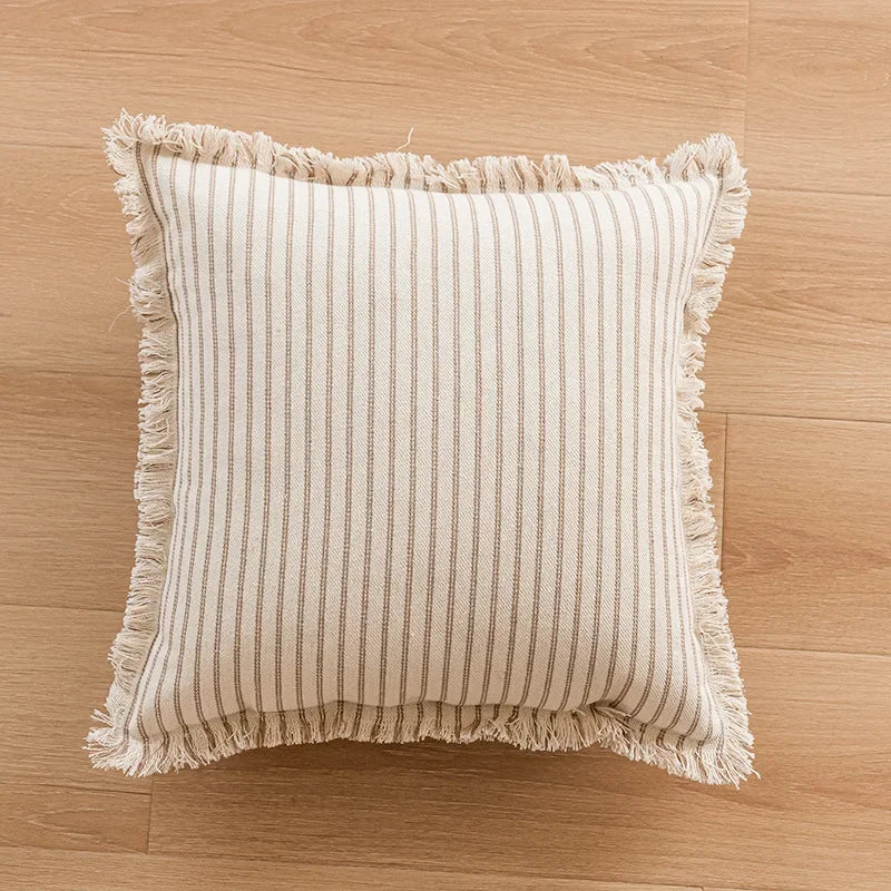 DecorBites™ Geometric Embroidered Crocheted Throw Pillow Cover for a Stylish Sofa