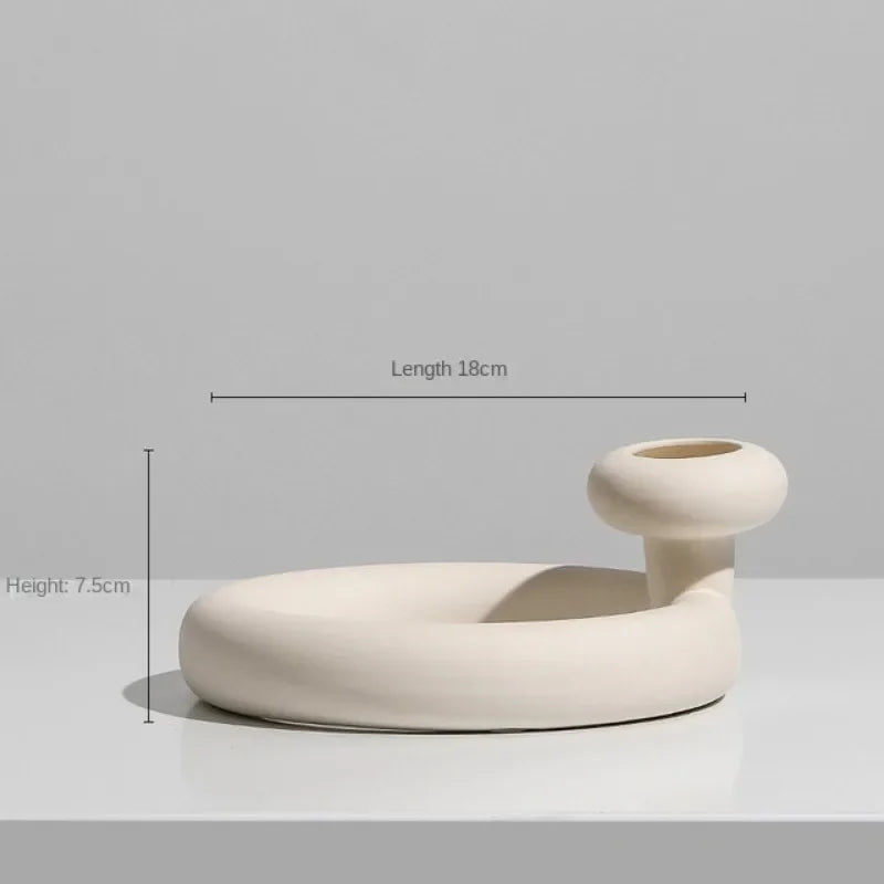 DecorBites™ Ceramic Art Vase: Modern, Simple, & Elegant Home Décor Ornaments for Living Room & Bedroom