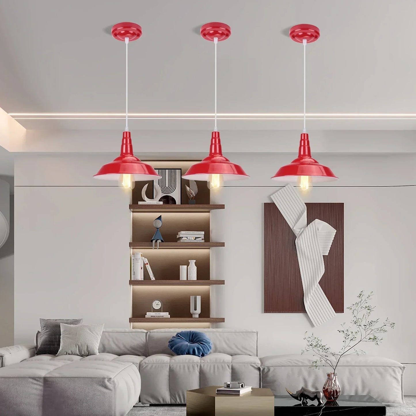 DecorBites™ Industrial Pendant Lamp: Modern Retro Loft Chandelier for Kitchen, Living Room.