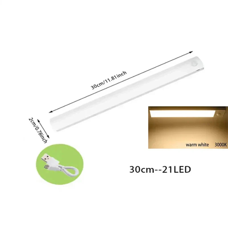 DecorBites™ LED Motion Sensor Cabinet Light: Dimmable Rechargeable Nightlight