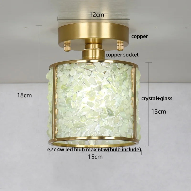 DecorBites™ Column Glass Crystal Ceiling Light for Nordic Modern Home Decor
