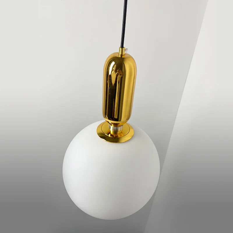 DecorBites™ Glass Ball LED Chandelier for Modern Living Spaces