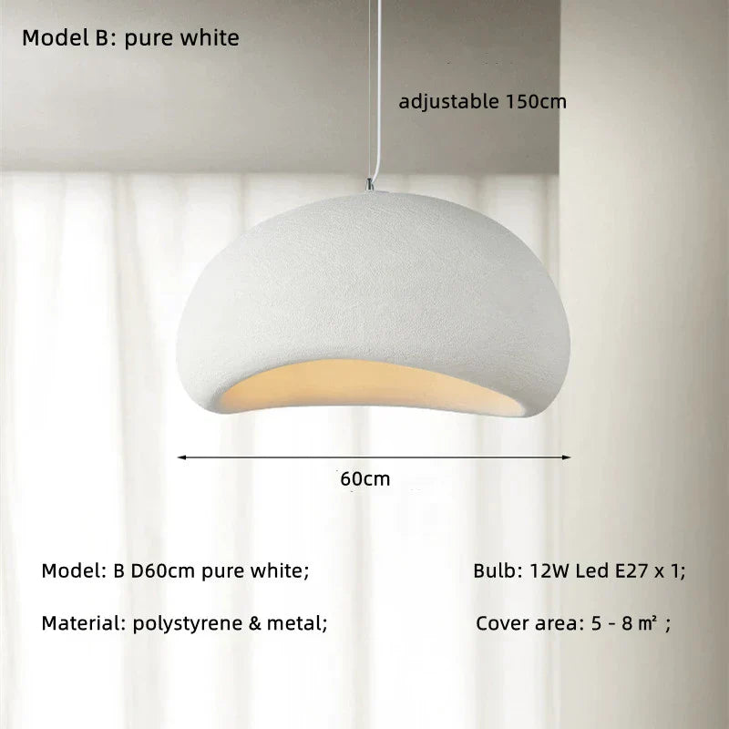 DecorBites™ LED Wabi Sabi Chandelier: Modern Minimalist Pendant Light for Home, Dining, Living Room