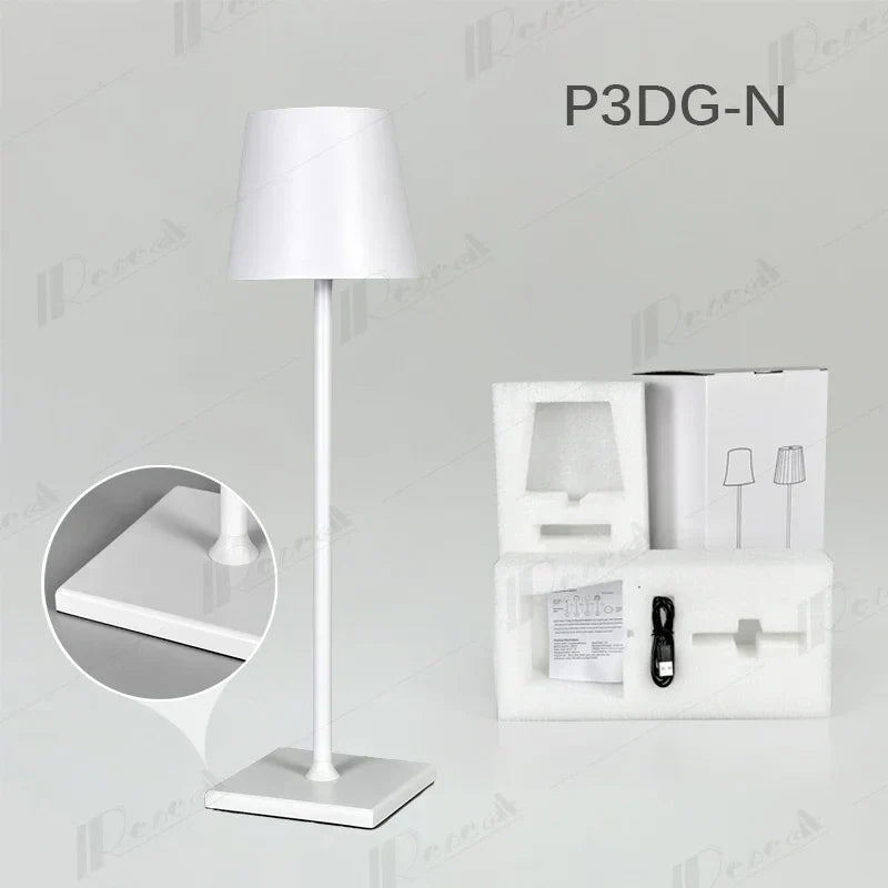 DecorBites™ Crystal LED Rechargeable Table Lamp - Elegant Cordless Hotel Restaurant Bar Light