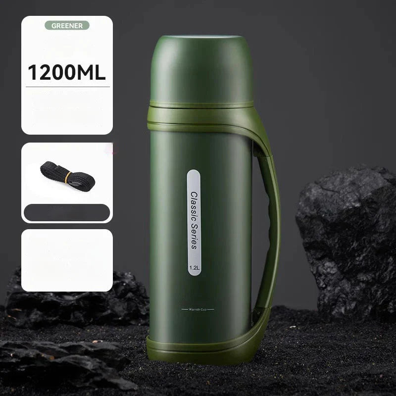 DecorBites™ 1.2L Vacuum Thermos Flask for Outdoor Camping & Travel
