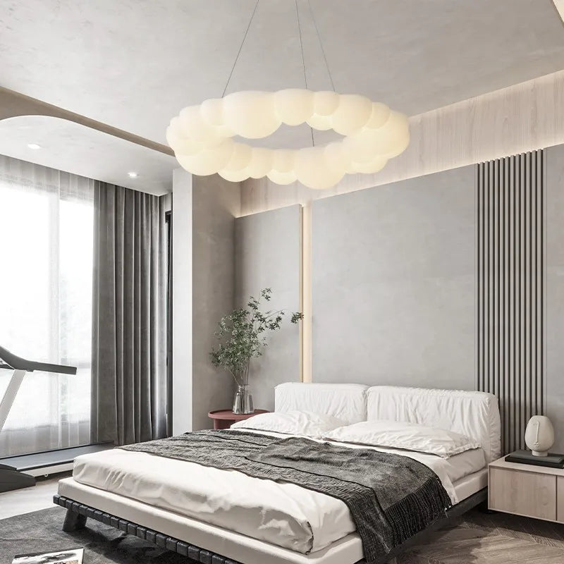 DecorBites™ Cloud Living Room Ceiling Lamp Bedroom Light Simple Restaurant Designer Atmospheric Cream Wind