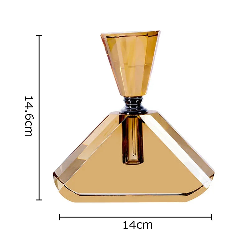 DecorBites™ Amber Crystal Perfume Bottle - Creative Aromatherapy Essential Oil Container