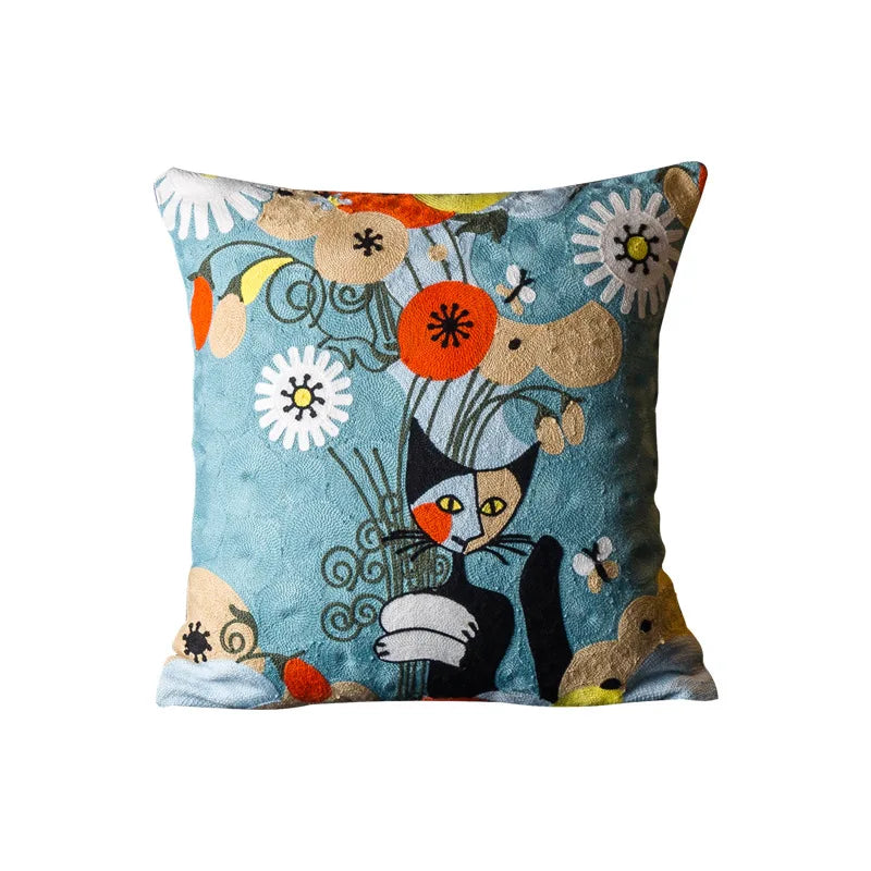 DecorBites™ Christmas Picasso Style Abstract Cushion Cover for Living Room Sofa and Bed