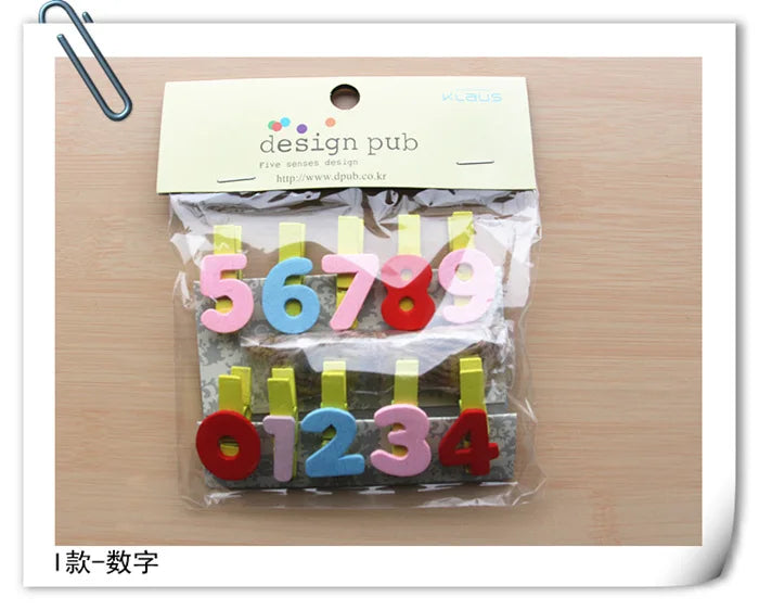DecorBites™ 50-Piece Mini Wooden Clips for Photos Crafts, 25mm Small Clothespin Decoration