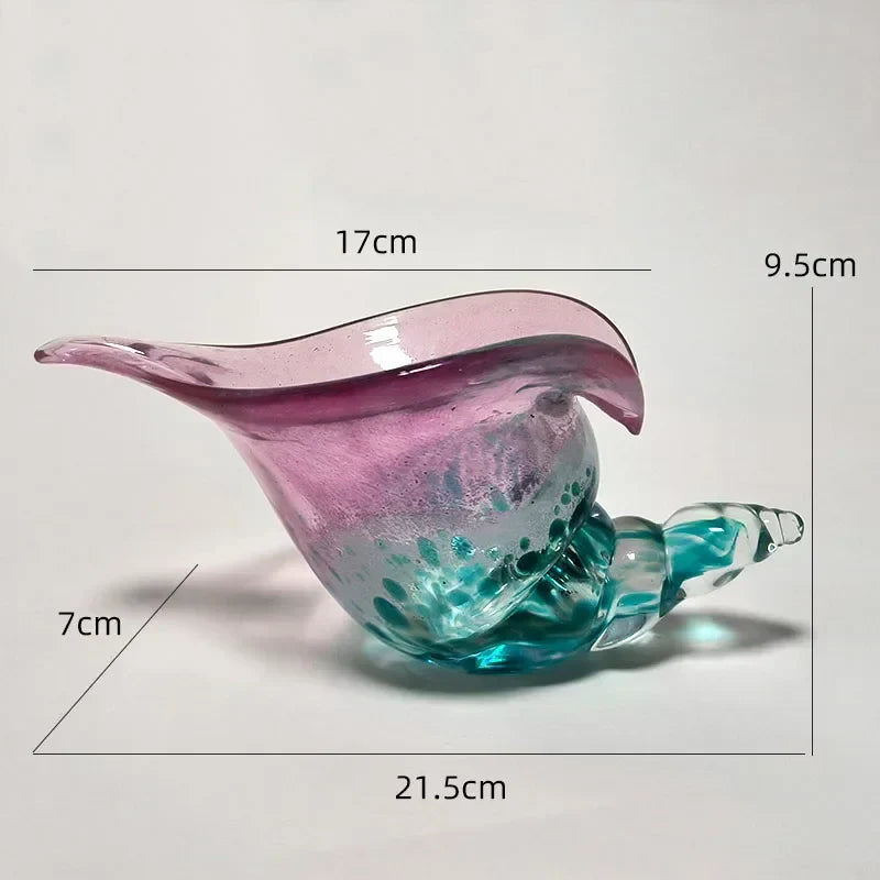 DecorBites™ Conch Candy Jar & Fruit Tray: Creative Transparent Glass Storage Basket