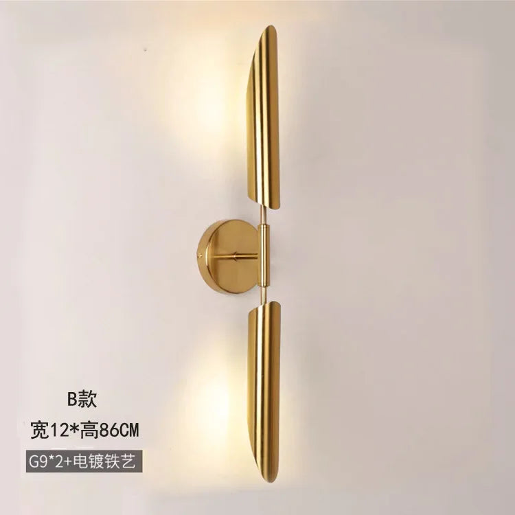 DecorBites™ Golden Inclined Tube Wall Light for Modern Luxury Living Room and Bedroom
