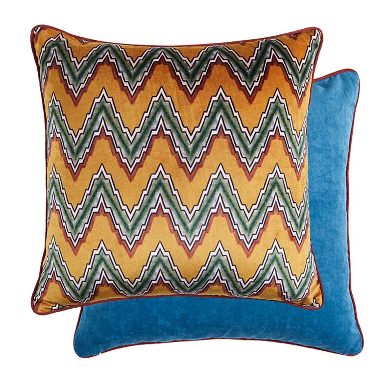 DecorBites™ Cat Print Velvet Throw Pillow Case Luxury Cushion Hand Made