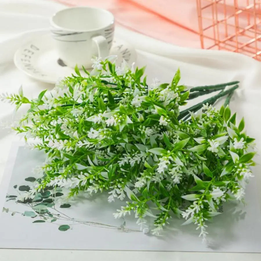 DecorBites™ Lavender Grass Plastic Flowers for Home Décor & DIY Photography