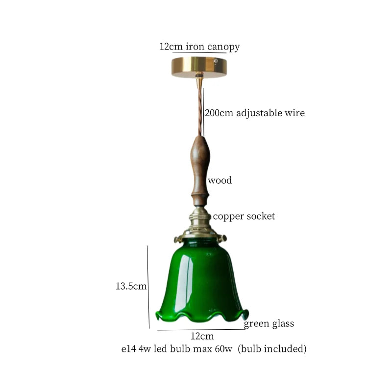 DecorBites™ Japanese Glass LED Pendant Lamp for Cafe, Loft, Restaurant, Living Room, Kitchen