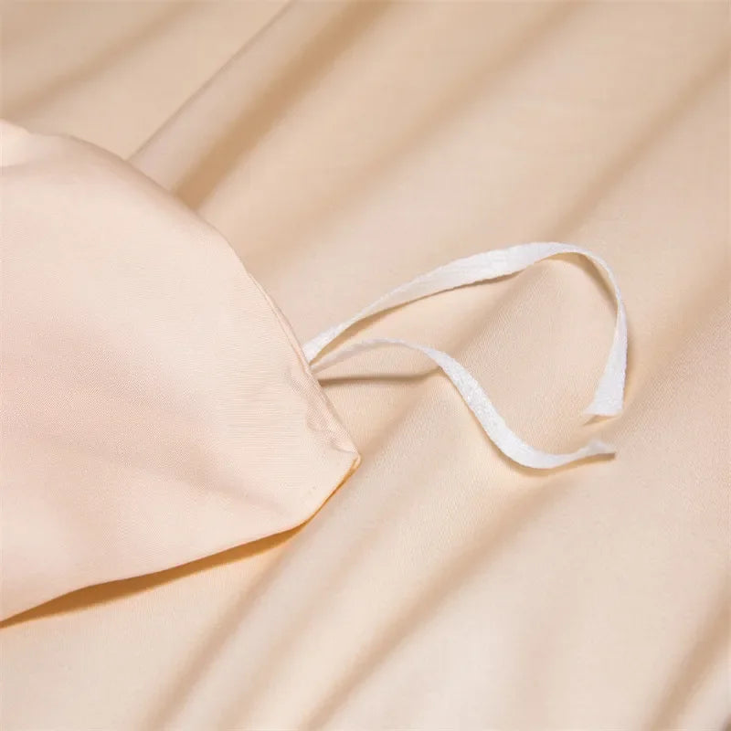 DecorBites™ Cooling Cotton Solid Bedding Set Ultra Soft Quilt Cover for Summer