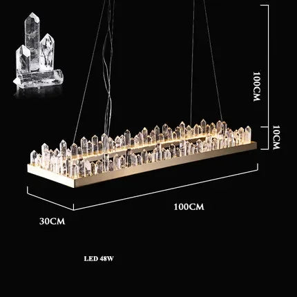 DecorBites™ Arrow Crystal LED Chandelier: Modern Living Room Dining Table Bedroom Home Light