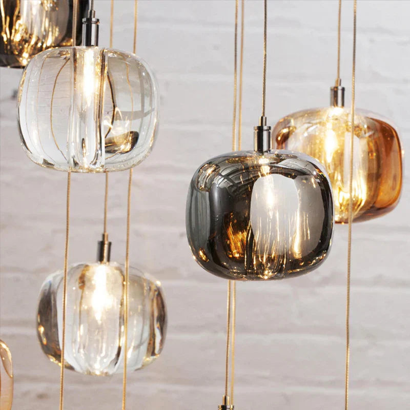DecorBites™ Crystal LED Chandelier: Modern Living Room Suspension Light for Home Decoration