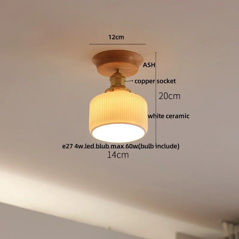 DecorBites™ Clear Glass LED Ceiling Lamp Copper Socket Modern Nordic Style Lighting