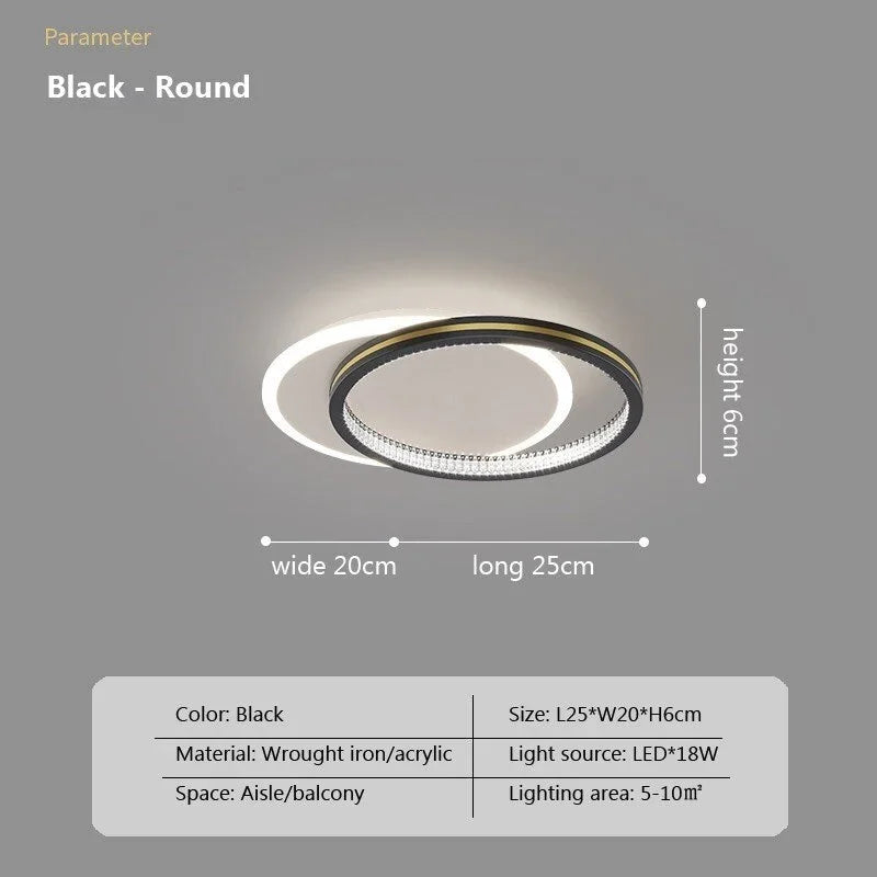 DecorBites™ Crystal Ceiling Lights: Modern Indoor Lighting with LED, Round/Square Luminaria