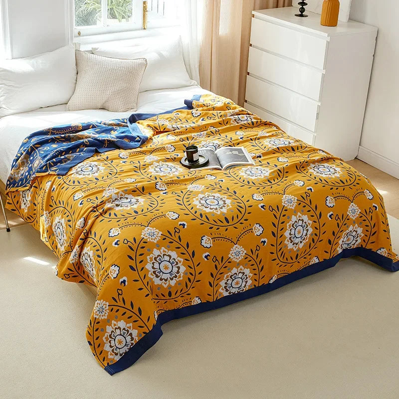 DecorBites™ Cotton Leisure Blanket: Luxury Soft Blanket for Summer, Single/Double Bedspread, Sofa Towel - Nordic Home Decor