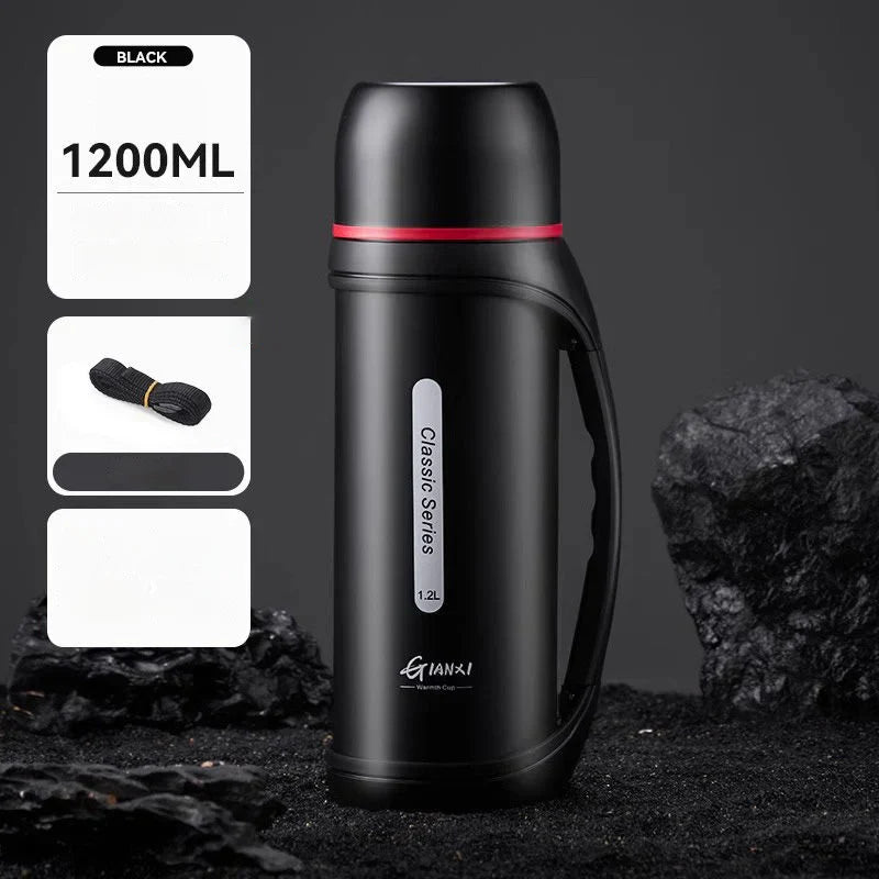 DecorBites™ 1.2L Vacuum Thermos Flask for Outdoor Camping & Travel