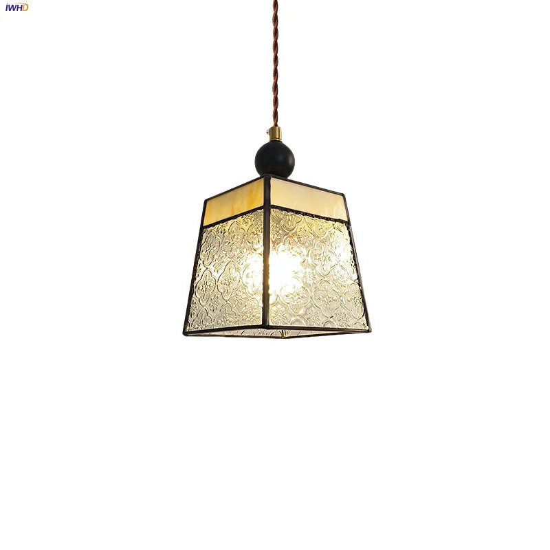 DecorBites™ Clear Glass LED Pendant Light Bar Dining Room Decor Hang Lamp Luminaire