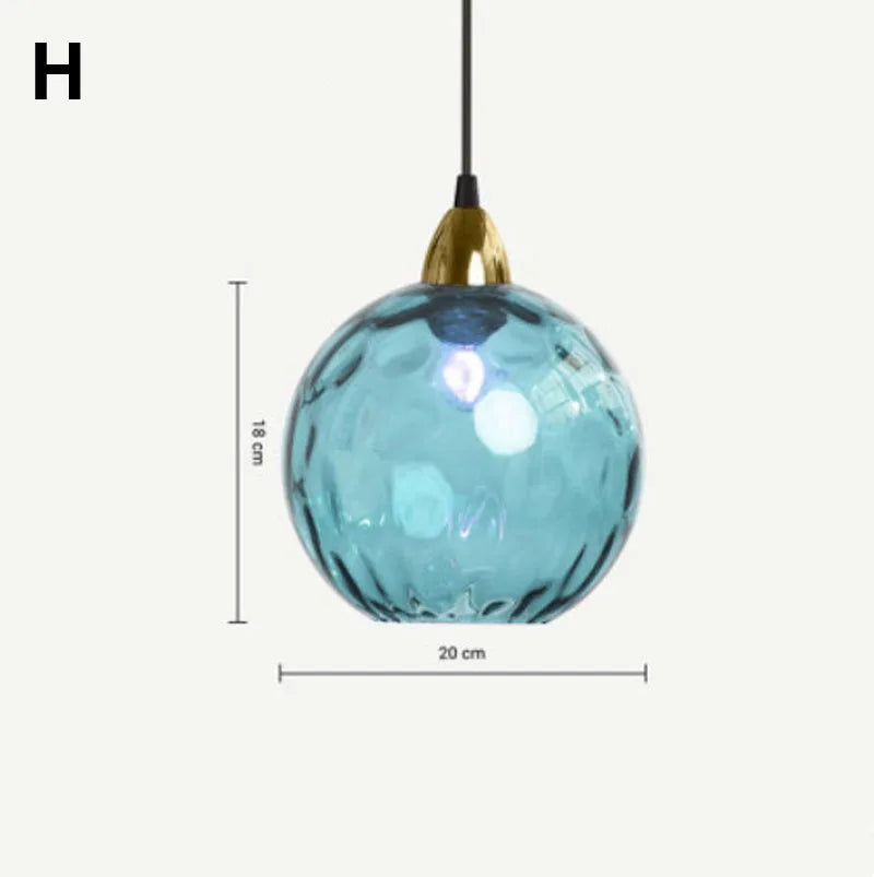 DecorBites™ Glass Ball Lustre Pendant Lights - Modern Kitchen Hanging Fixture