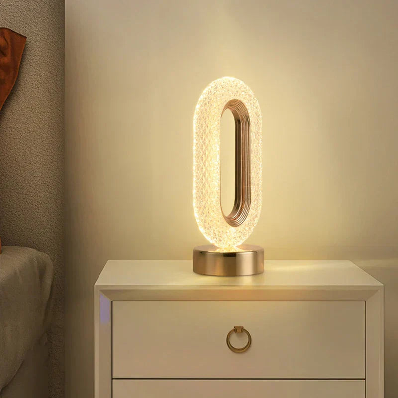 DecorBites™ Crystal LED Table Lamp with Touch Control and Remote for Bedroom and Living Room