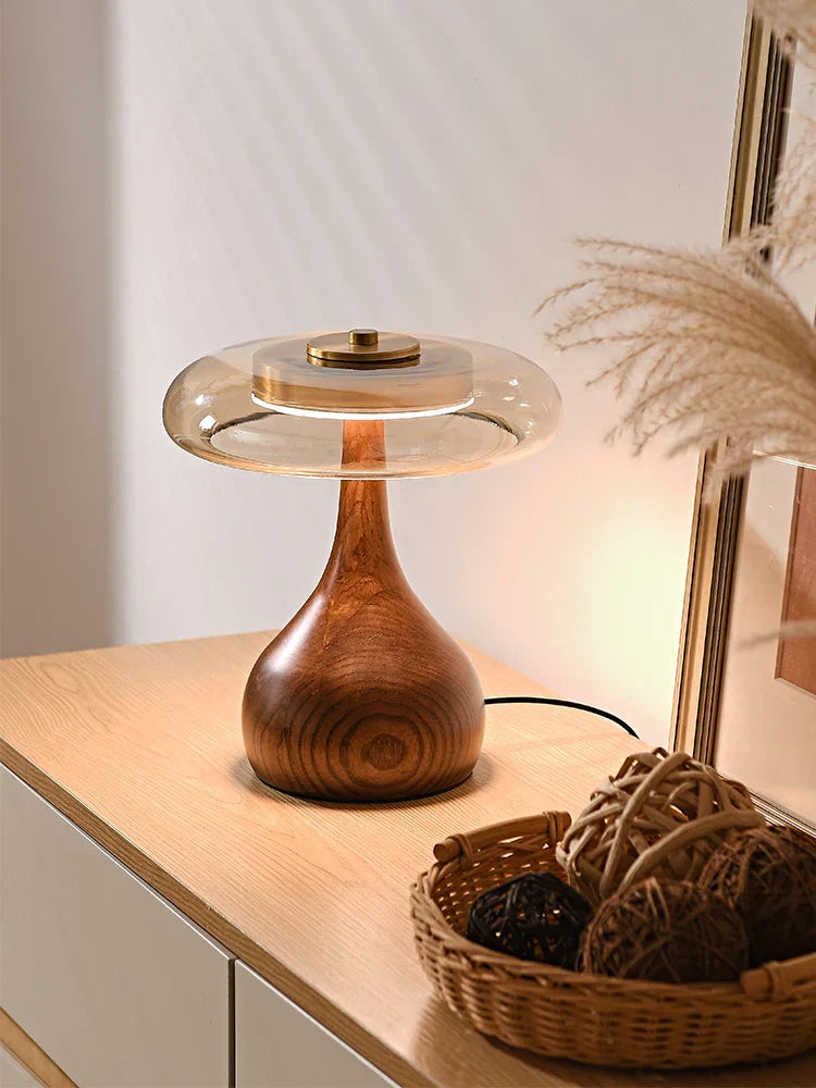 DecorBites™ Andi Walnut Table Lamp for Living Room Bedroom Study Hotel Creative French Style