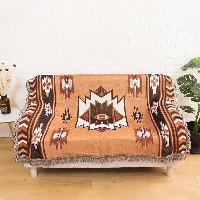 DecorBites™ Bohemian Classic Design Thread Blanket and Throw