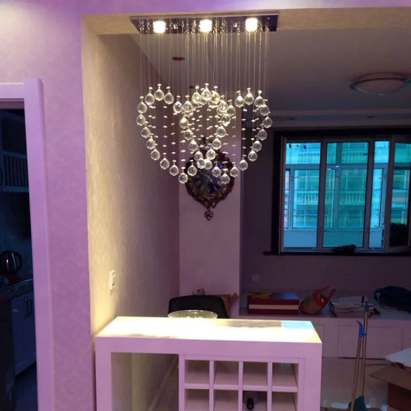 DecorBites™ Crystal Chandelier: Modern Dining Table & Bar Lamp for Bedroom & Dining Room Lighting