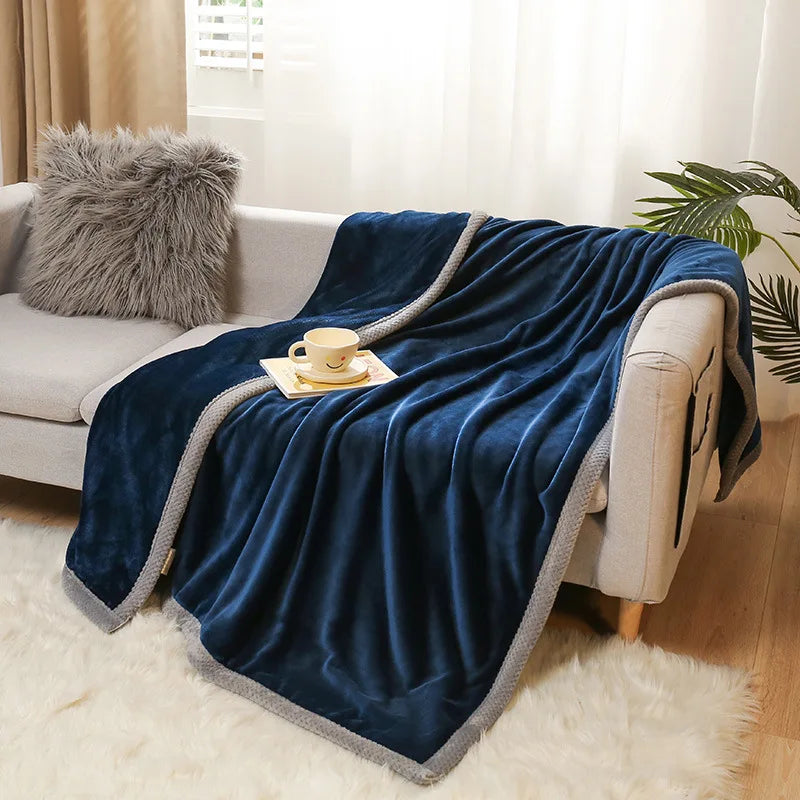 DecorBites™ Cartoon Flannel Blanket: Soft & Skin-Friendly for Summer & Autumn Beds.