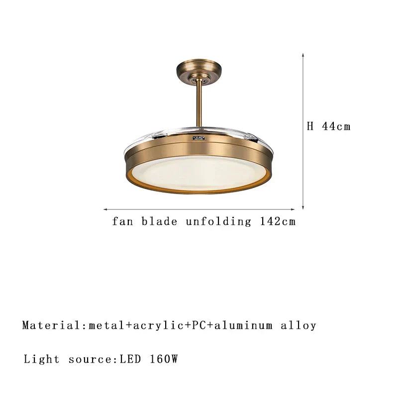 DecorBites™ 55W Bronze Ceiling Fan Light with Remote Control and Reversible Blades