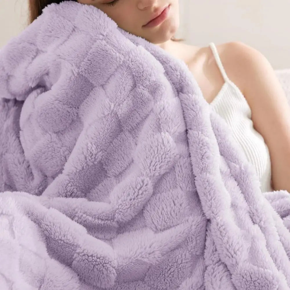 DecorBites™ Cozy Fluffy Blanket for Sofa, Chair & Outdoor - Soft & Warm Blanket