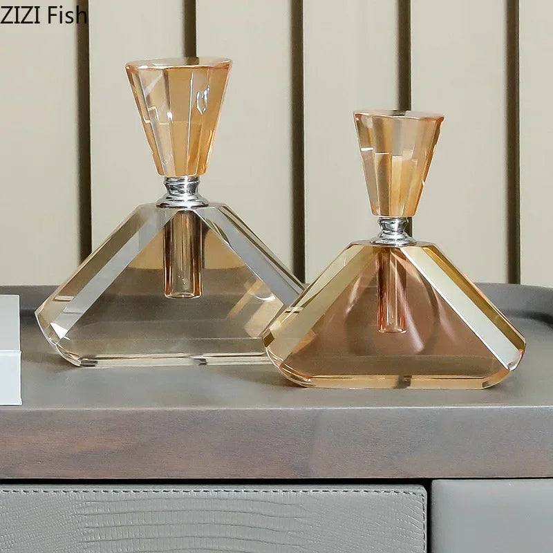DecorBites™ Amber Crystal Perfume Bottle - Creative Aromatherapy Essential Oil Container