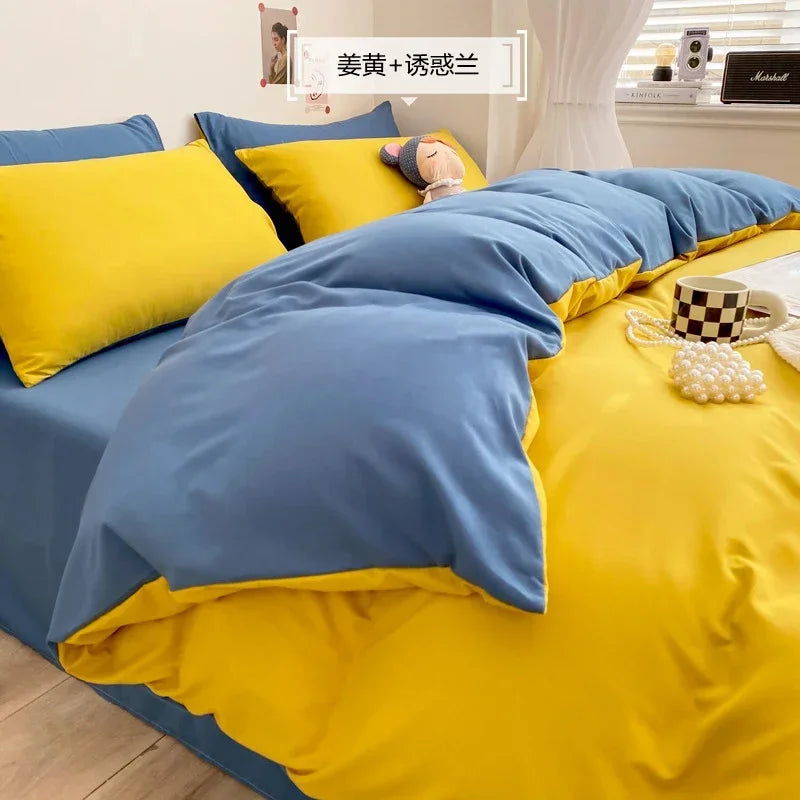DecorBites™ Comfort King Size Bedding Set: Soft Duvet Cover & Pillowcases, Affordable & Durable