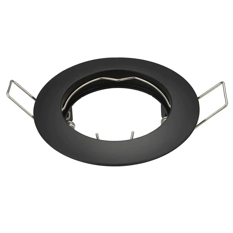 DecorBites™ LED Recessed Downlights Frame - Round Aluminum Spot Lighting Fixture - Black/White/Nickel