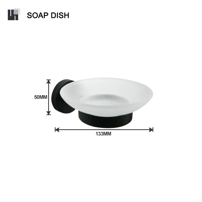 DecorBites™ Bathroom Hardware Set: Towel Rack, Toilet Brush, Paper Holder, Soap Dispenser, Towel Bar, Hook