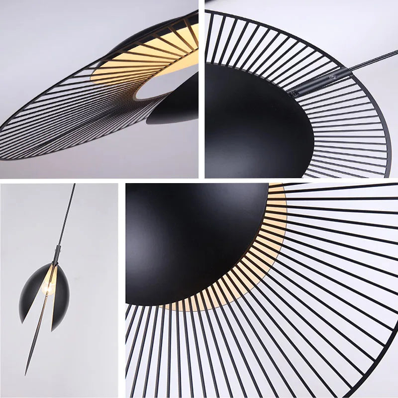 DecorBites™ LED Oyster Pendant Lamp: Adjustable Hanging Light for Loft Bedroom Decor