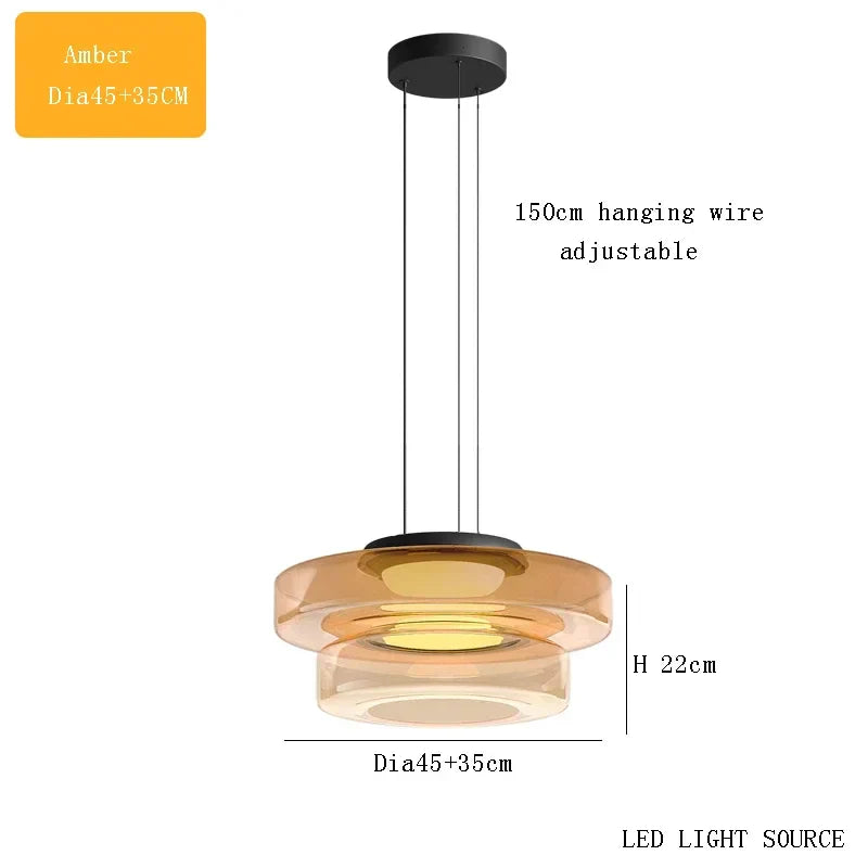 DecorBites™ BOHEMIA Glass Pendant Light - Danish Design for Kitchen Island Dining Bedroom Tables