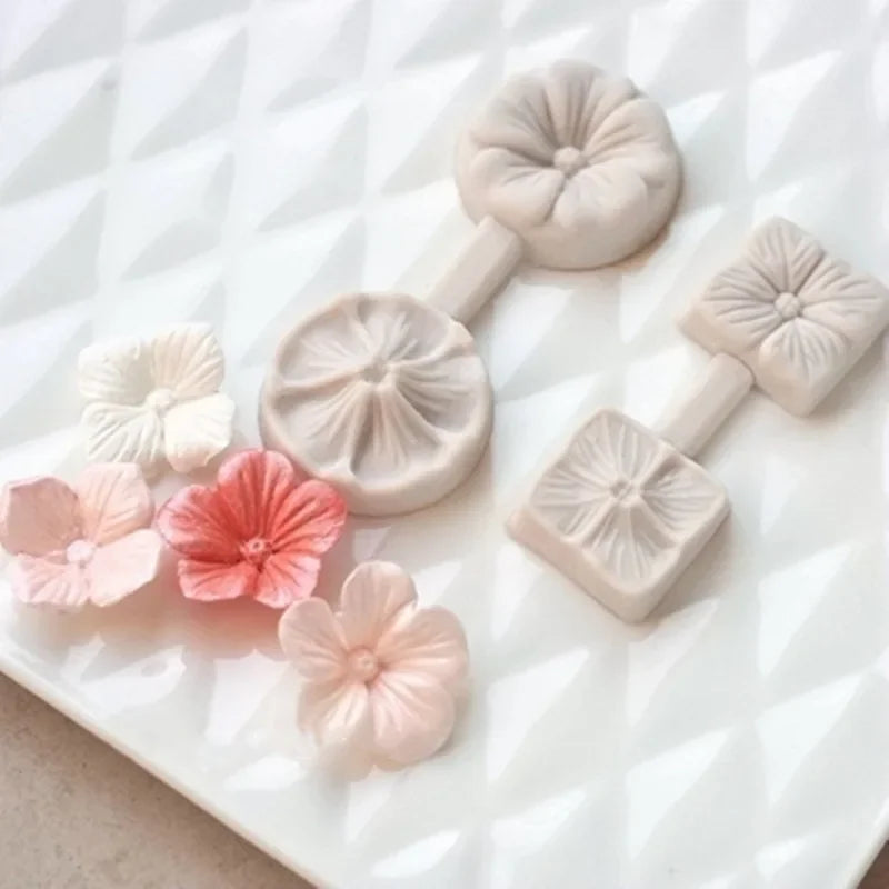 DecorBites™ 3D Five Petals Flower Silicone Mold for Cake Decorating and Baking