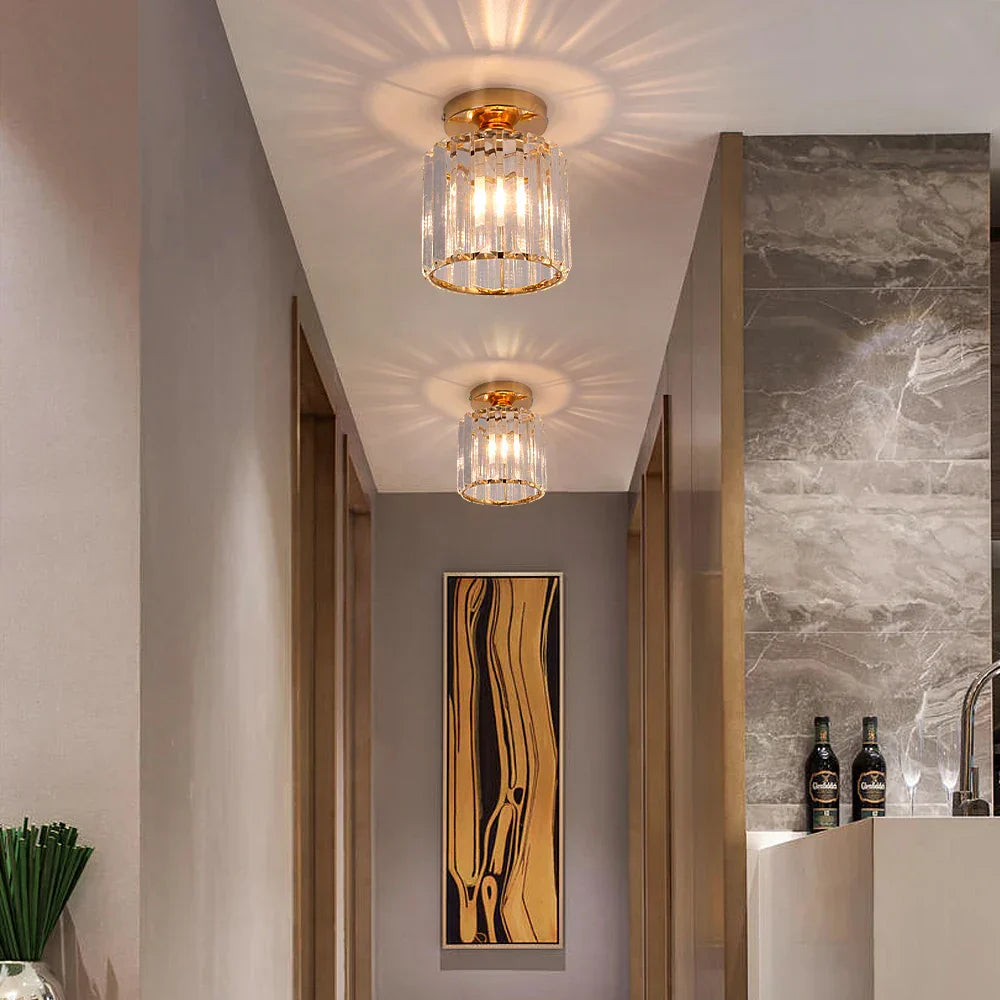 DecorBites™ Crystal Chandelier Ceiling Light for Modern Living Room Decor