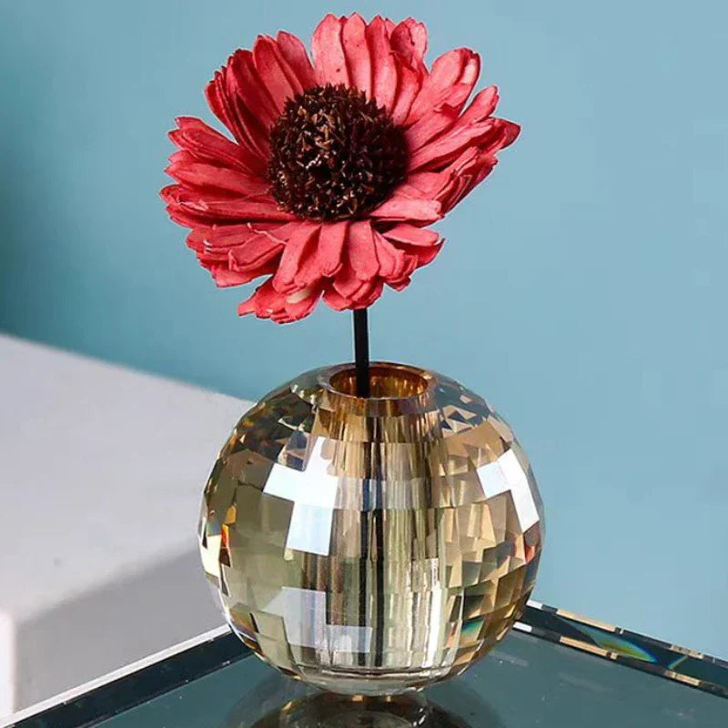 DecorBites™ Crystal Ball Aroma Diffuser with Toothbrush Holder & Geometric Base