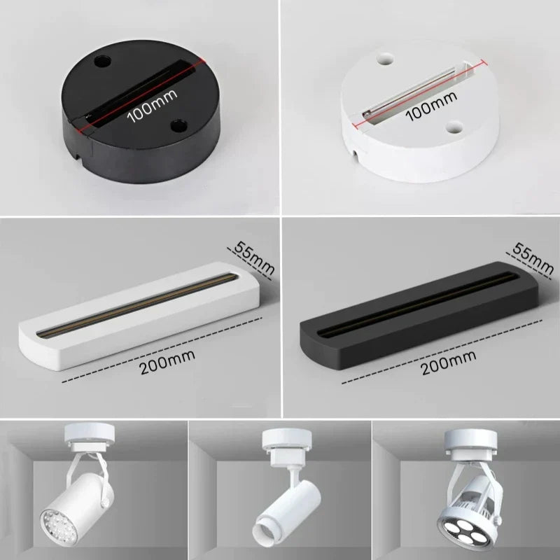 DecorBites™ Aluminum Track Rail LED Ceiling Spotlight Linear Track Lighting System.