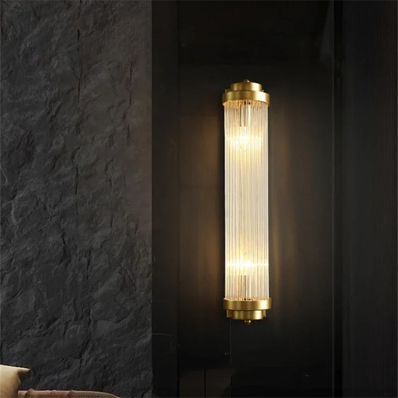 DecorBites™ Crystal LED Wall Sconce: Luxury Nordic Glass Luminaire for Staircase & Bedroom